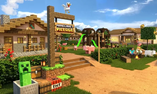 Minecraft Theme Park Promo Image